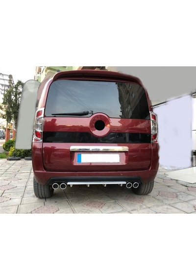 Citroen Nemo Uyumlu Body Kit Difüzör 4 Çıkış Yuvarlak Gri Model 3