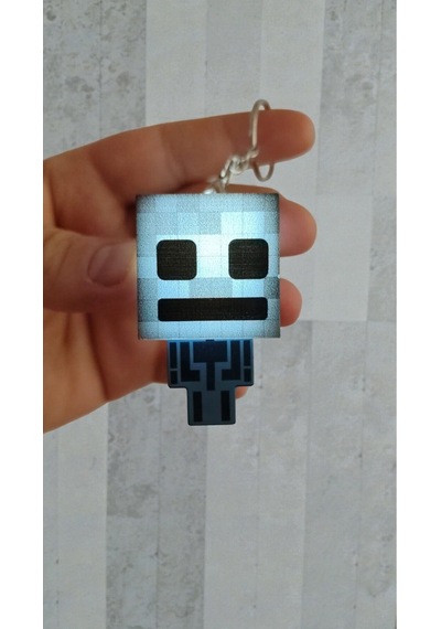 Minecraft Işıklı Anahtarlık Beyaz Işıklı