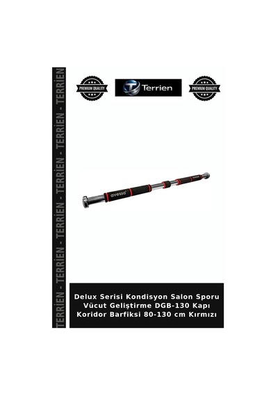 Delux Serisi Kondisyon Salon Sporu Vücut Geliştirme Dgb-130 Kapı Koridor Barfiksi 80-130 Cm Kırmızı