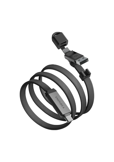 Energea Sheath Travel 1.2m 60w 2in1 Type-c To Type-c Ve Usb-a Hızlı Şarj Kablo - Gümüş