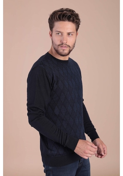 Ferraro Bisiklet Yaka Superfine Yün Kazak - Lacivert Lacivert (490434079) Lacivert