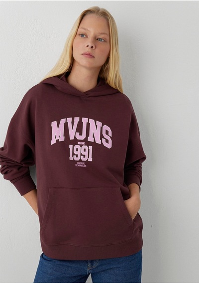 Mavi Logo Sweatshırt Decadent Chocolate Bordo Kadın Sweatshirt M1s20141-70421