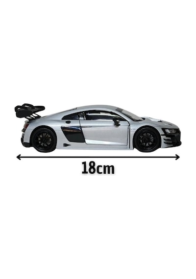 Motor Max Koleksiyon 1 / 24 Ölçek Audi R8 Lms Gt3 Metalik Gri Model Metal Araba