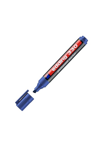 Edding Markör Permanent Kesik Uçlu 1-5 Mm Mavi 330 Çok Renkli