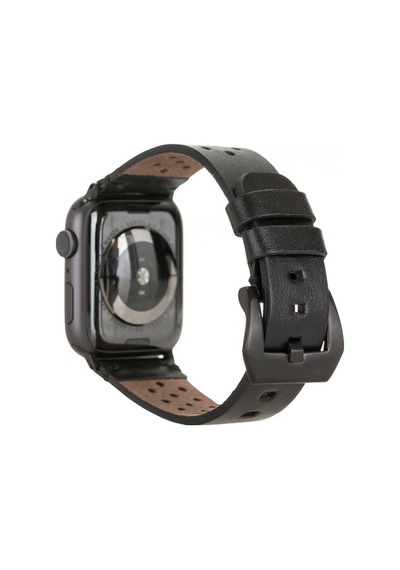 Bouletta Watch Uyumlu Deri Kordon Vigo 42-44-45Mm Rst1 Siya