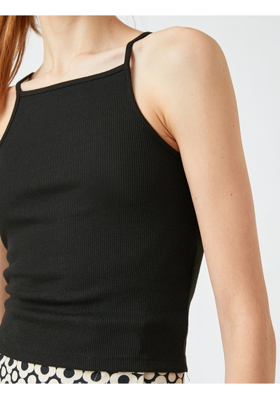 Koton Halter Yaka Basic Atlet Siyah 2yal38014ık Siyah