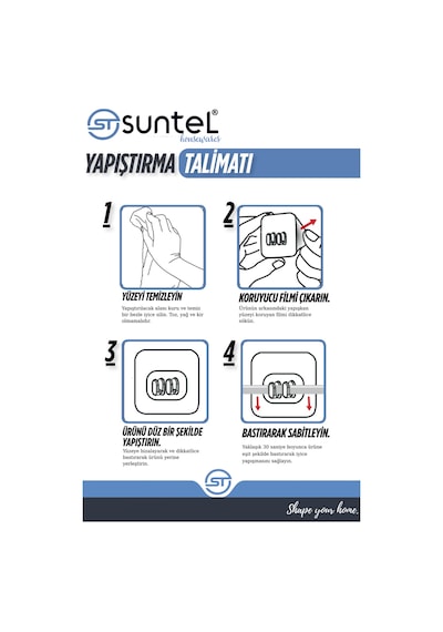 Yedek 2 Adet Güçlü Yapışkanlı Sticker Yapıştırıcı Bant Siyah