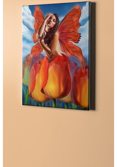 Webstyle Sayılarla Boyama Seti Kasnaklı Kadın Kelebek Hali 50 X 65 Cm