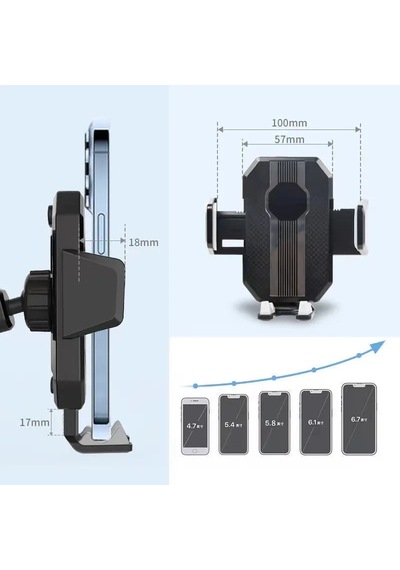 Silikon Siyah Metal Universal Çok Fonksiyonlu