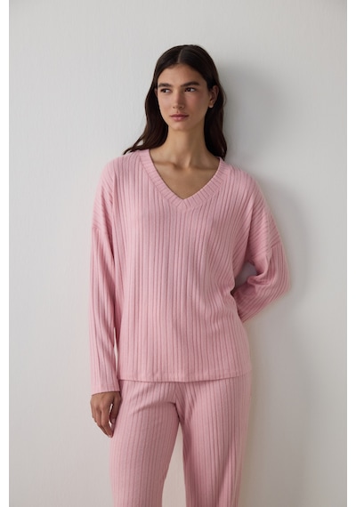 Penti Pembe Cozy Pink Pantolon Termal Etkili Pijama Takımı
