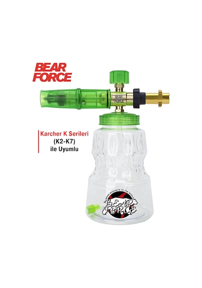 Robeve Bear Force Foam Lance Köpük Yapıcı Aparat 1l Köpük Aparatı Basınçlı Yıkama Makineleri Için Köpük Aparatı Çift Nozzle Ile Birlikte Foam Canon Karcher K Serisi Uyumlu