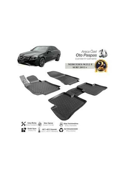3d Paspas Siyah Mercedes E Serisi W212 2011+