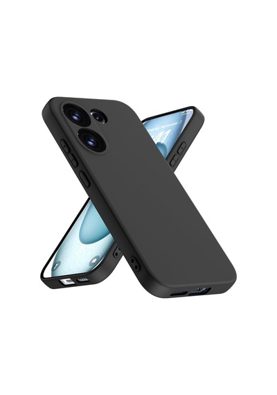 Xiaomi Poco X8 Pro Uyumlu Içi Kadife Lansman Kılıf Ve Şeffaf Temperli Cam Ekran Koruyucu Siyah