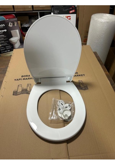 Klozet Kapağı Akdeniz Oval Kapak Üstten Sıkma Kaan Beyaz