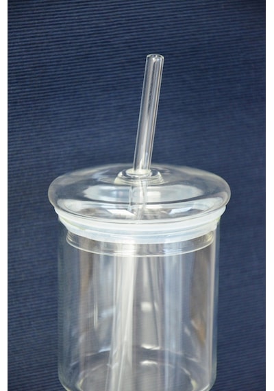 Qerhome Pinterest Pipetli Cam Kapaklı Bardak 500 Ml Kahve Ve Sunum Bardağı I Kokteyl Bardak Şeffaf