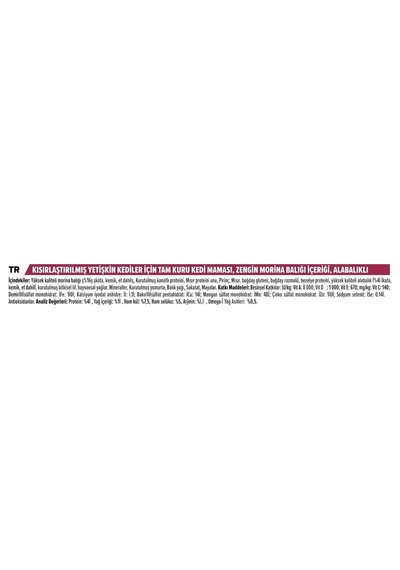 Sterilised Morina & Alabalıklı Kuru Kedi Maması 10 Kg