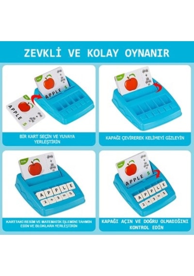 Eğitici Kelime Ve Matematik Oyun Seti, 32 Kart İle Eğlence