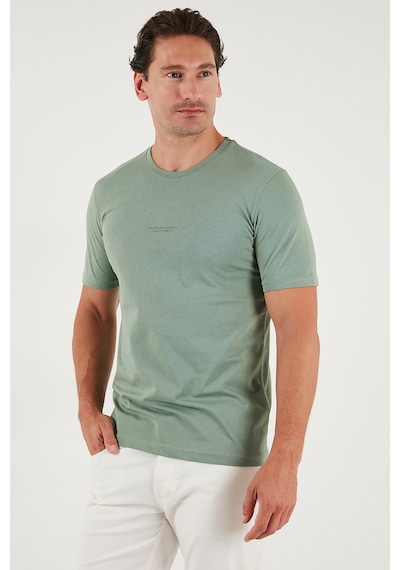 Buratti Pamuklu Baskılı Regular Fit Bisiklet Yaka Erkek T Shirt 59020205 Elma Yeşili