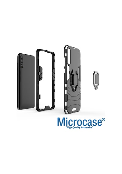 Microcase Huawei P Smart S / Y8P Batman Seri Yüzük Standlı Kılıf