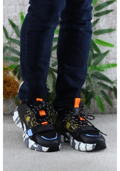 Fort Guja 24k573 Rahat Esnek Sneaker Erkek Spor Ayakkabı Siyah