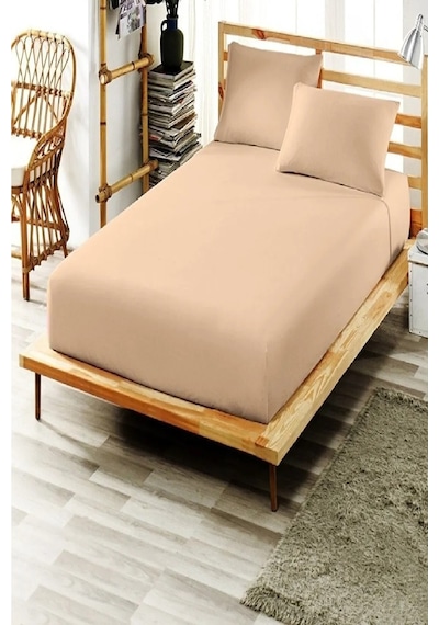 Altın Karma Çift Kişilik İnce Penye Lastikli Çarşaf 150x200 Cm 2 Adet Yastık Kılıflı Açık Kahverengi Altın Karma Çift Kişilik İnce Penye Lastikli Çarşaf 150x200 Cm 2 Adet Yastık Kılıflı Açık Kahverengi
