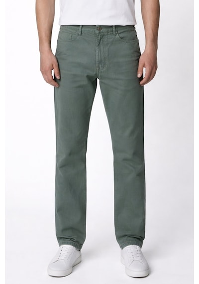 Sabri Özel Giotelli Erkek Haki Dar Kesim Slim Fit Dokuma Beş Cep Normal Bel Pantolon