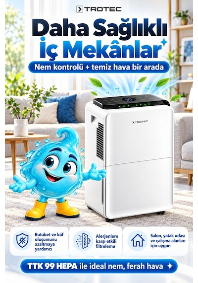 Trotec TTK 99 Nem Alma Ve Hava Temizleme Cihazı