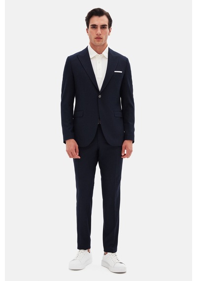 Twn Slim Fit Lacivert Armürlü Takim Elbise 4ef05kv28509m Lacivert