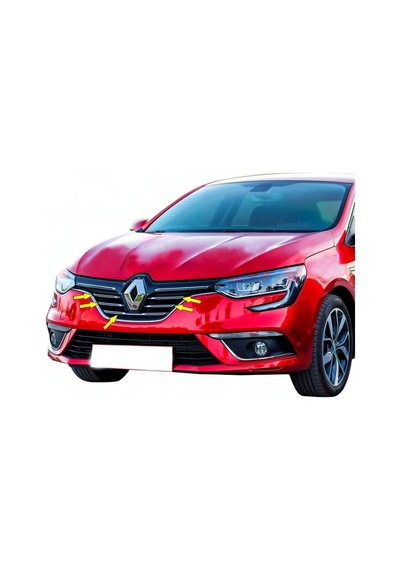 R. Megane 4 Sedan Krom Ön Panjur 5Prç 2016-2020 Arası P.Çelik