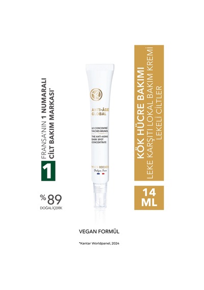 Yves Rocher Yenileyici Leke Ve Yaşlanma Karşıtı Bitkisel Kök Hücre Bakımı Anti-age Global-vitamin C - Lokal Krem 14 Ml