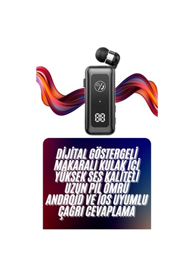 Makaralı Bluetooth Kulaklık Telefon Uyumlu Makaralı Tf Kart Girişli Güç Göstergeli