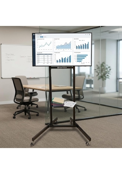 Vontech V5510ts 55-100'' Tekerlekli Ayaklı Tv Fuar Standı