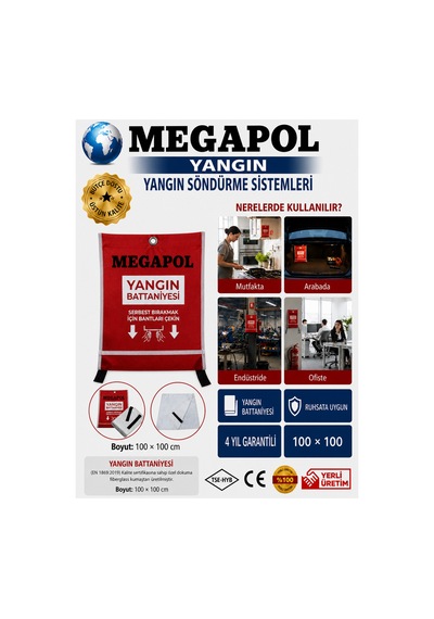 100 100 Yangın Battaniyesi, Yangın, Yangın Battaniye Çeşitleri Yangın Söndürme Bataryası,