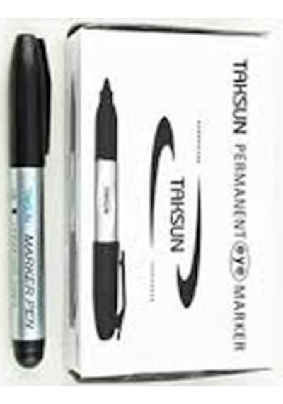 Taksun Permanent Marker Keçeli Koli Kalemi 10'Lu Siyah