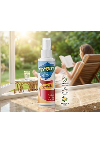 Fly Out Repellentt 100 Ml Kene, Sivrisinek Ve Karasinek Kovucu Losyon - Uzun Süreli Koruma