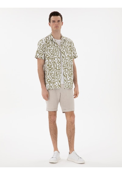 Pierre Cardin Erkek Haki Gömlek Kısa Kollu 50301709-vr027 Haki