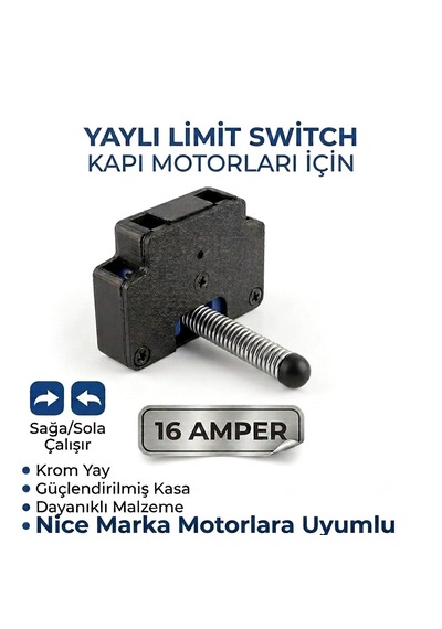 Yaylı Limit Swich Kapı Motorları Ve Endüstriyel Alanlarda Kullanım 16amper