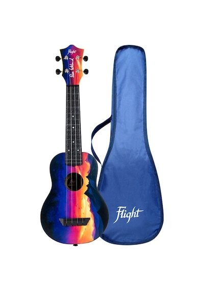 Flight Tus-ee Sunset Elise Ecklund Signature Travel Soprano Ukulele