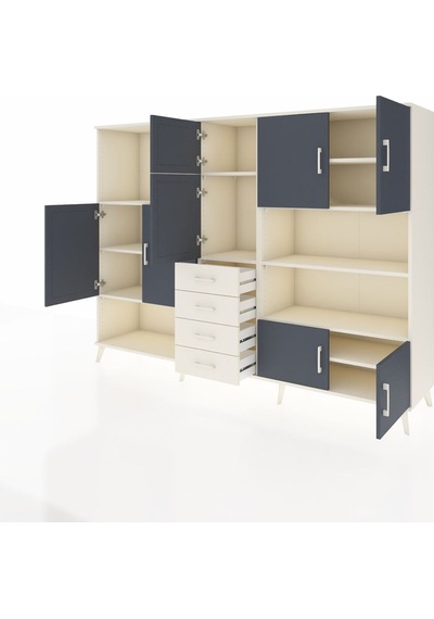 Hyperion Dolap 9 Raflı 4 Çekmeceli 8 Kapaklı 220x44x163 Aytaşı-an Aytaşı-antrasit/aytaşı Hyperion Dolap 9 Raflı 4 Çekmeceli 8 Kapaklı 220x44x163 Aytaşı-an Aytaşı-antrasit/aytaşı