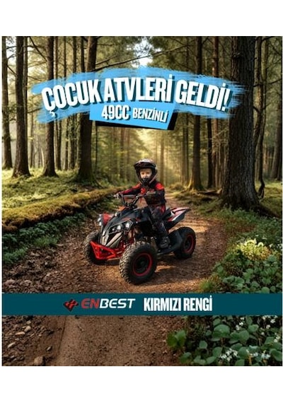 Enbest 49 Cc Benzinli Çocuk Atv 4-12 Yaş Kırmızı