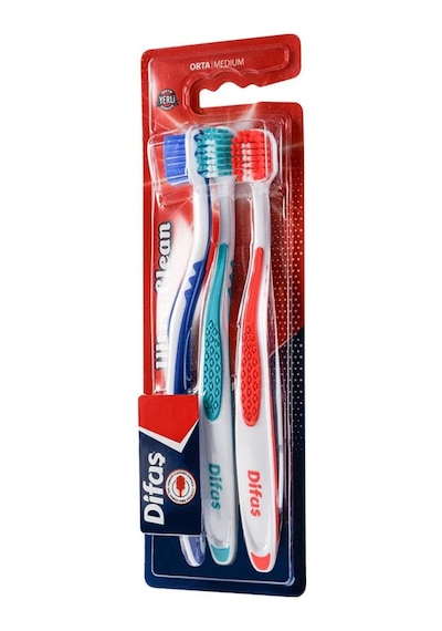 Difaş Ultra Clean 3'Lü Orta Sert Diş Fırçası