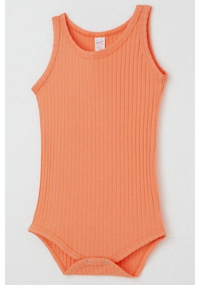 Breeze Kız Bebek Çıtçıtlı Atlet Zıbın Body Jakarlı 9 Ay-3 Yaş, Somon SOMON