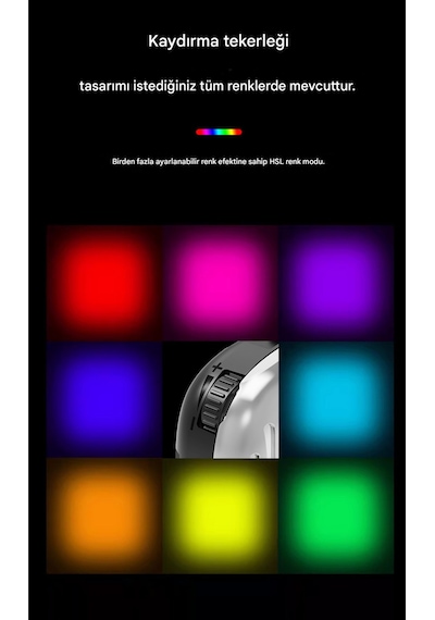 Ayarlanabilir Rgb Çekim Işığı Tripod Telefon Kamera Laptop Uyumlu Selfie Işığı Video Çekim Işık