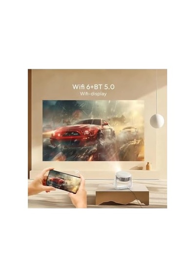 Otomatik Focus Yüksek Lümen Tam Yüksek Çözünürlüklü 3d Desteği Lcd Android Wifi Bluetooth 4k Projeksiyon Cihaz