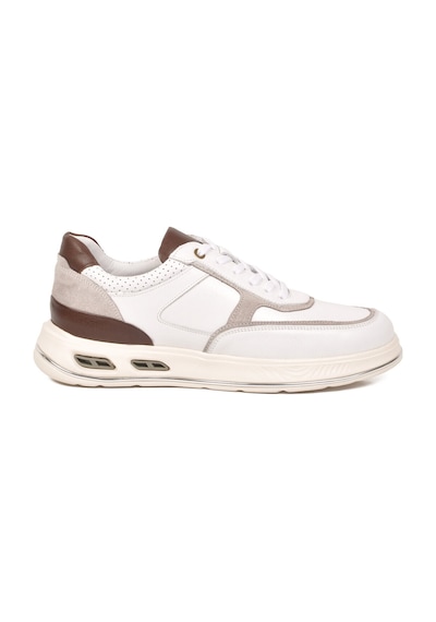 Voyager Beyaz Hakiki Deri Erkek Sneaker Konforlu Hafızalı Taban Casual Ayakkabı M692 M