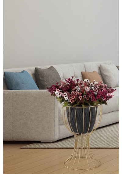 Anafor Saksılık Eskitme 43 Cm Siyah Saksı