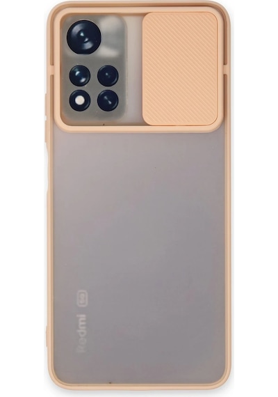 Cosmotex Newface Xiaomi Redmi Note 11t Kılıf Palm Buzlu Kamera Sürgülü Silikon - Pembe