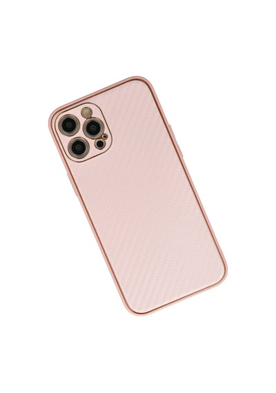Apple iPhone Uyumlu 12 Pro Kılıf Coco Karbon Silikon - Pembe Bzsxx00 1
