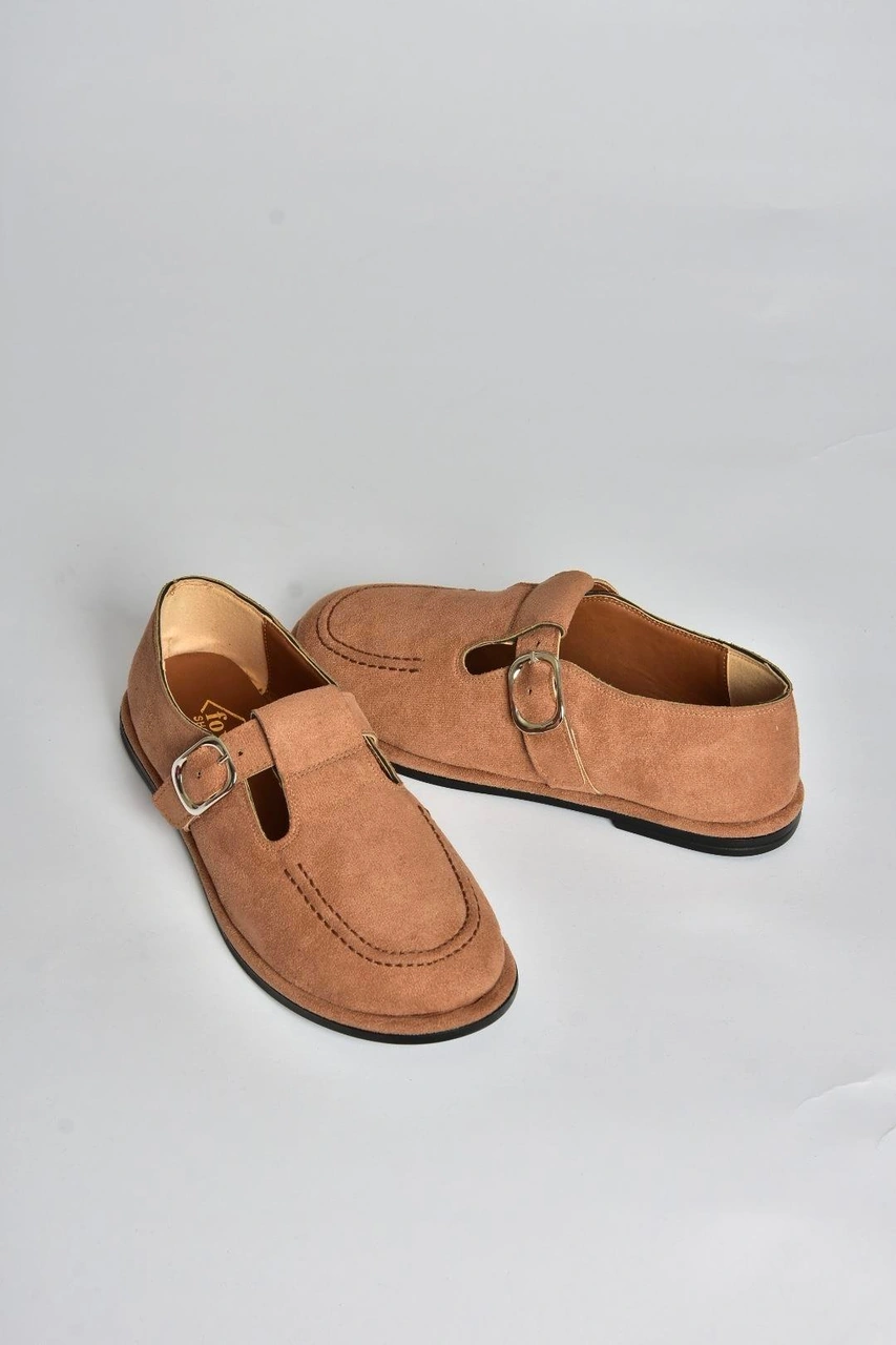 Fox Shoes V846871002 Taba Süet Günlük Kadın Ayakkabı Taba-süet