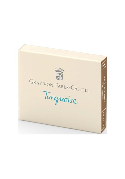 Graf Von Faber-castell Kartuş, 6'li, Turkuaz Renk, Silinmez Ve Suya Dayanıklı, Işığa Karşı Dirençli, Kolay Tak Diğer